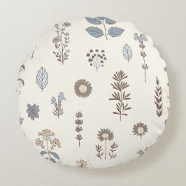 Almofada Redonda O toque da natureza é azul