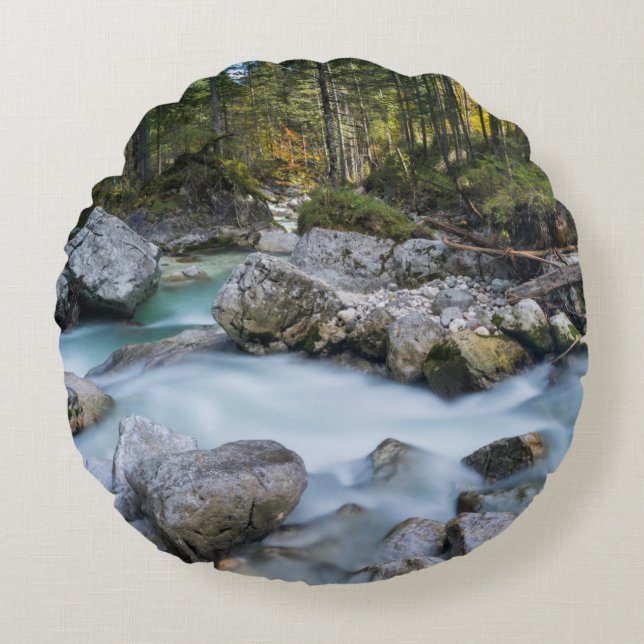 Almofada Redonda O torrent Ramsauer Ache (Frente)