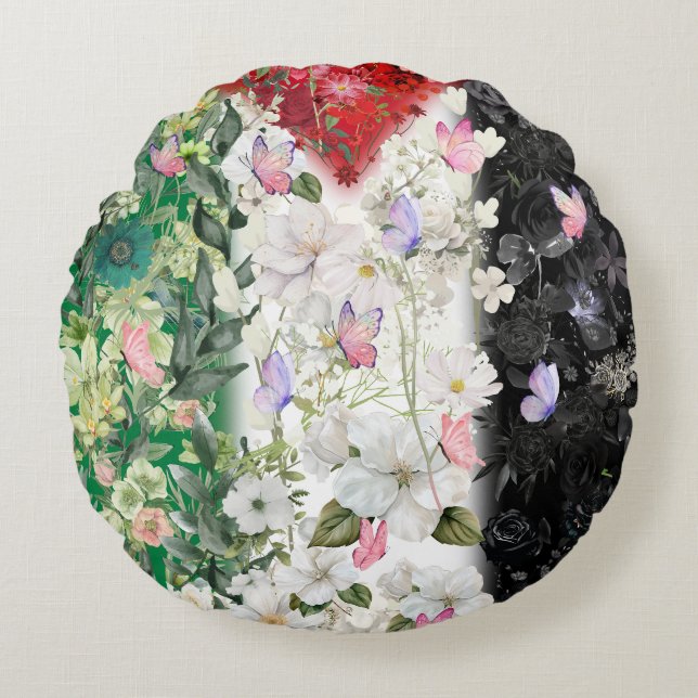 Almofada Redonda O Travesseiro Palestiniano Mais Justo Com Keffiyeh (Frente)