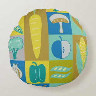 Almofada Redonda O vegetariano obstrui II