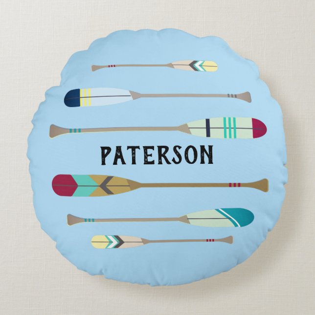 Almofada Redonda Oares do estilo Vintage (Frente)