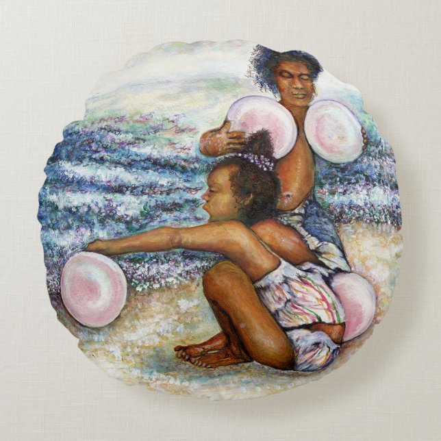 Almofada Redonda Obcecado com Conquistar o Impossível (Frente)