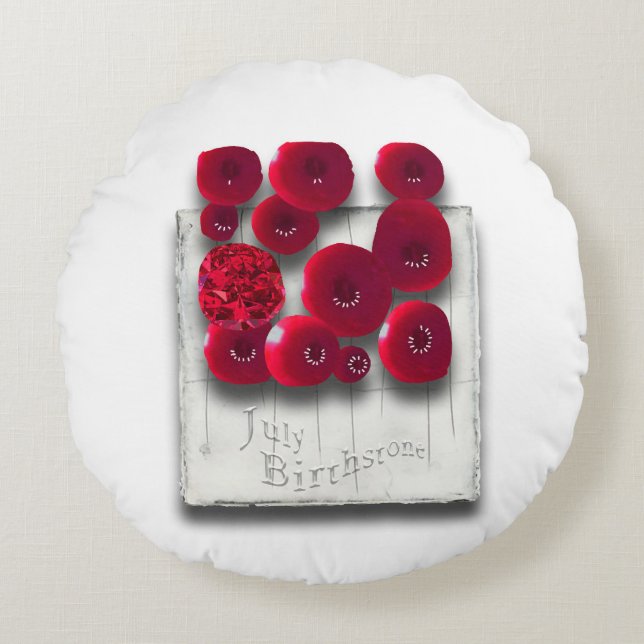 Almofada Redonda objet_4_variantes sobre o rubi (Frente)