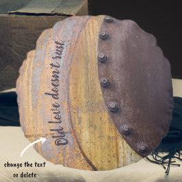 Almofada Redonda Objeto de metal enferrujado