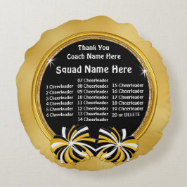 Almofada Redonda Obrigado ideias Cheerleading do presente do