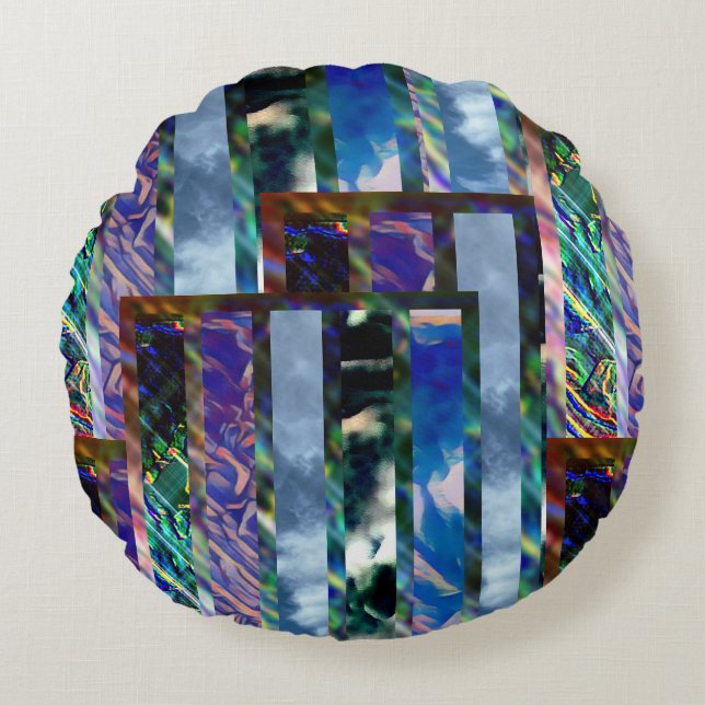 ALMOFADA REDONDA #OCEAN&SKY #THESURFINGMERMAID @ MAGHIE.ORG (Frente)