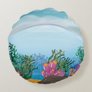 Almofada Redonda Oceano de Coral Reef