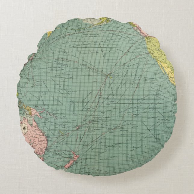 Almofada Redonda Oceano Pacífico 9 (Frente)