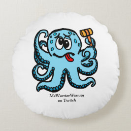 Almofada Redonda Octopus Bonk, MeWarriorWoman no Twitch