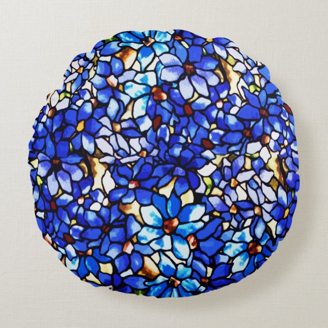 Almofada Redonda Ode para Tiffany Clematis (Frente)