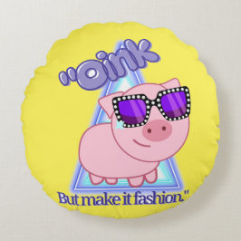 Almofada Redonda Oink, mas faça isso de moda