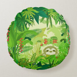 Almofada Redonda Olhar uma selva de boo