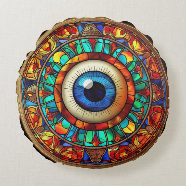 Almofada Redonda Olho do Dragão (Frente)