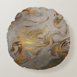 Almofada Redonda Olho elegante de dourado moderno de prata