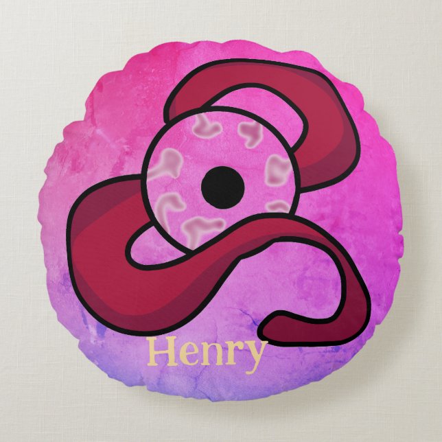 Almofada Redonda Olho Enigmático Personalizado (Frente)