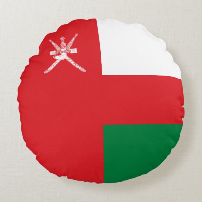 Almofada Redonda Oman Flag (Frente)