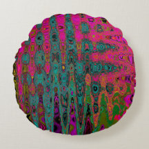 Ondas Atômicas Abstratas Turquesa Trippy Retro
