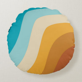 Almofada Redonda Ondas retrorreflectoras coloridas do arco-íris