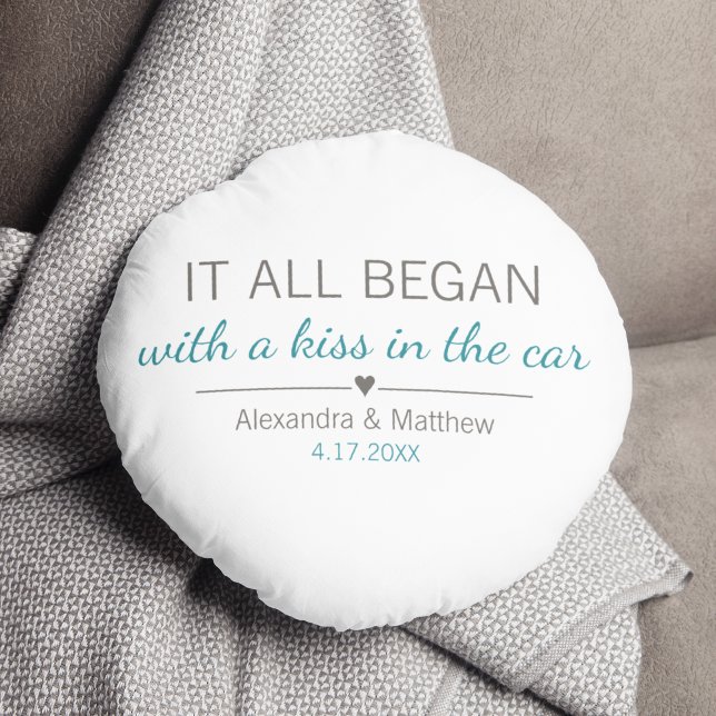 Almofada Redonda Onde Tudo Começou Casais Românticos De Dia de os n (Criador carregado)