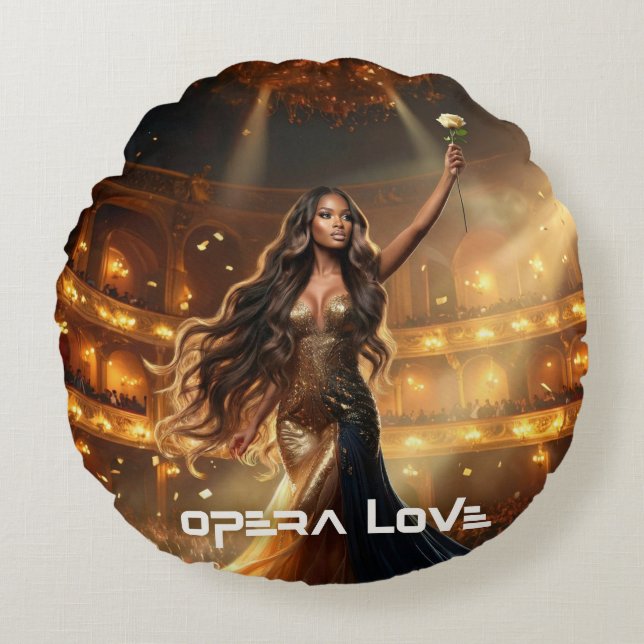 ALMOFADA REDONDA OPERA LOVE - DIVA (Frente)