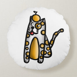 Almofada Redonda Orange Cat