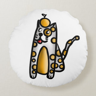 Almofada Redonda Orange Cat
