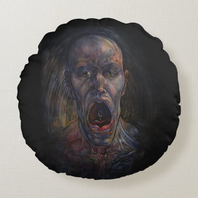 Almofada Redonda Orfeu no Travesseiro decorativo da Ronda do Submun (Frente)