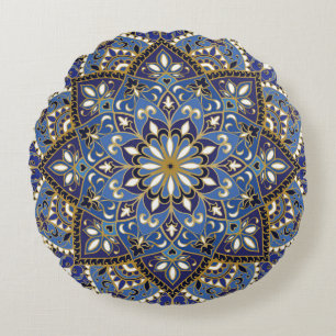 Almofada Redonda Oriental Floral: Carpete Vintage