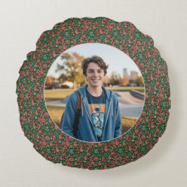 Almofada Redonda Ornament 6-7 Meme One Photo Christmas Doodles