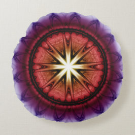 Almofada Redonda Ornamento fractal místico mágico