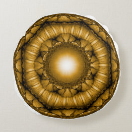 Almofada Redonda Ornamento geométrico radiante brilhante