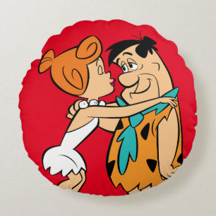 Almofada Redonda Os Flintstones Wilma Kissing Fred