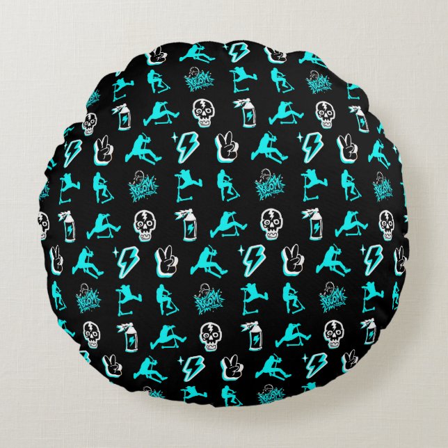 Almofada Redonda Os melhores Patinetes do Freestyle Pro (Frente)