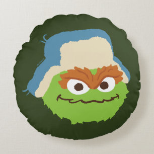 Almofada Redonda Oscar, o rosto do Grouch Woodland