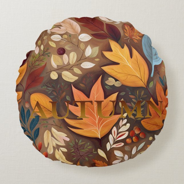 Almofada Redonda Outono - n0XI (Frente)