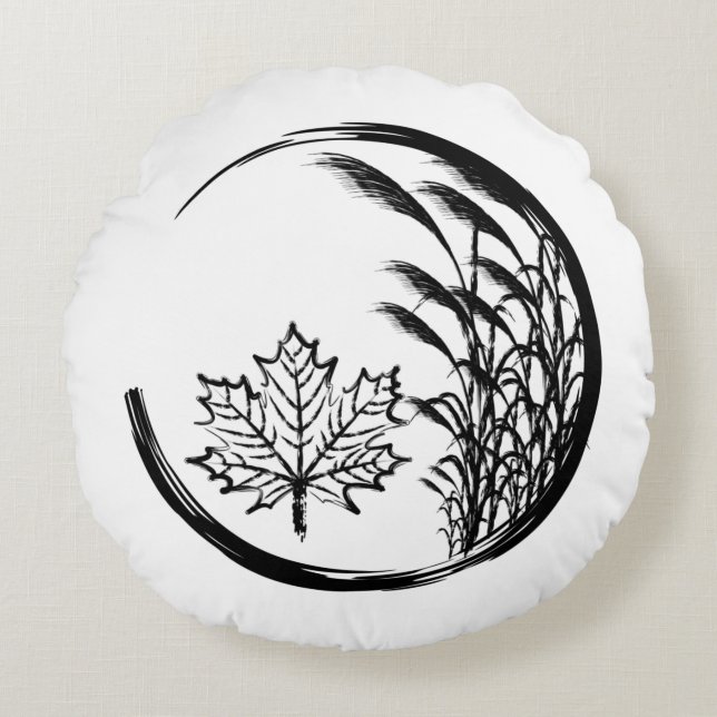 Almofada Redonda Outono / Queda (Frente)