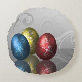 Almofada Redonda Ovos de Páscoa - Travesseiro redondo