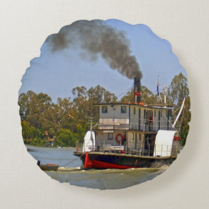 Almofada Redonda Paddle Navio a vapor River Murray Austrália,