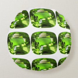 Almofada Redonda Padrão de Abstrato Verde