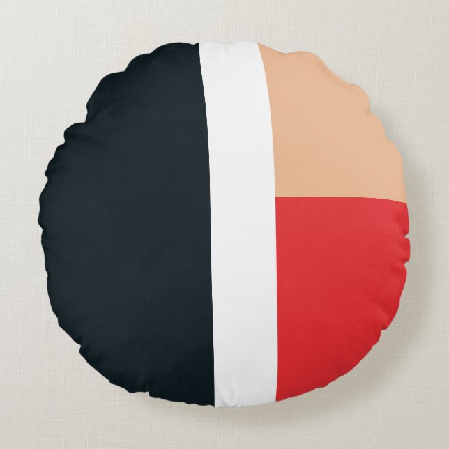 Almofada Redonda Padrão de formas geométricas coloridas (Frente)