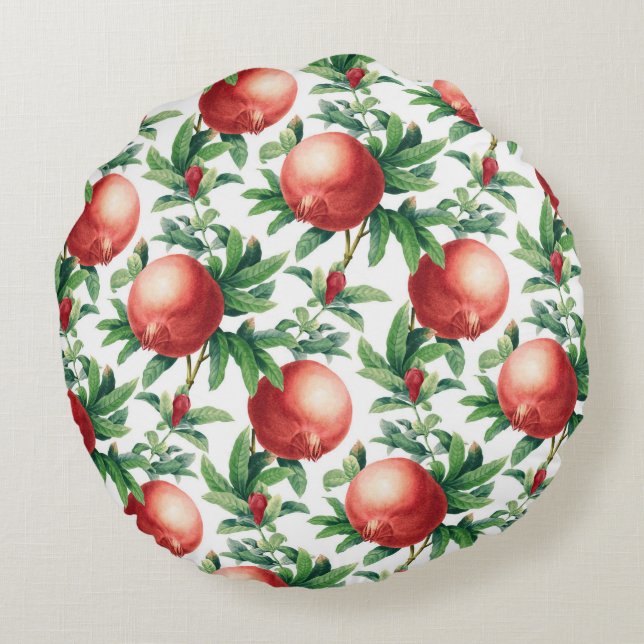 Almofada Redonda Padrão de Garnet (Verso)