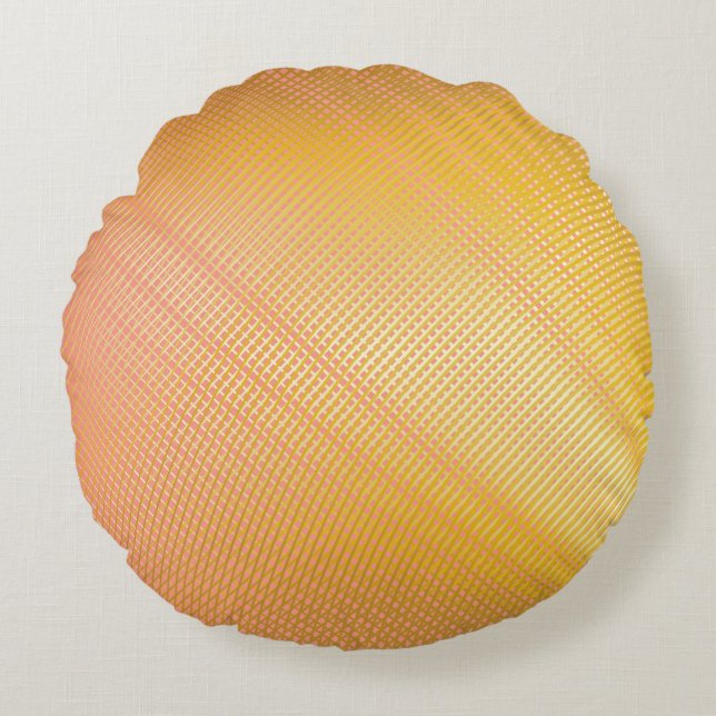 Almofada Redonda Padrão de gradiente mínimo. Design de Cobrir de To (Frente)