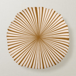 Almofada Redonda Padrão de greve castanho cor-de-rosa-claro