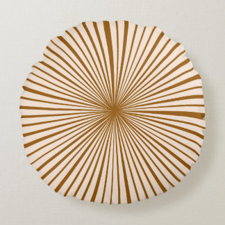 Almofada Redonda Padrão de greve castanho cor-de-rosa-claro