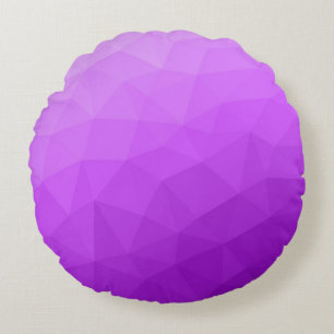 Almofada Redonda Padrão de malha geométrica gradiente de lavanda ro