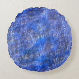 Almofada Redonda Padrão de Rock Aquático