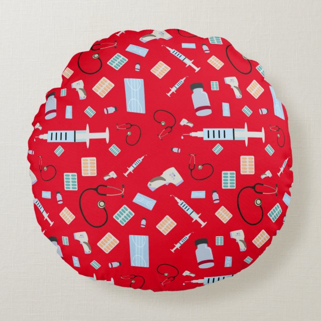 Almofada Redonda Padrão de Suprimentos Médicos do Médico de Saúde (Frente)
