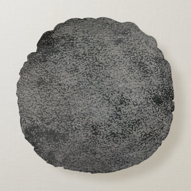 Almofada Redonda padrão de textura de couro (Frente)