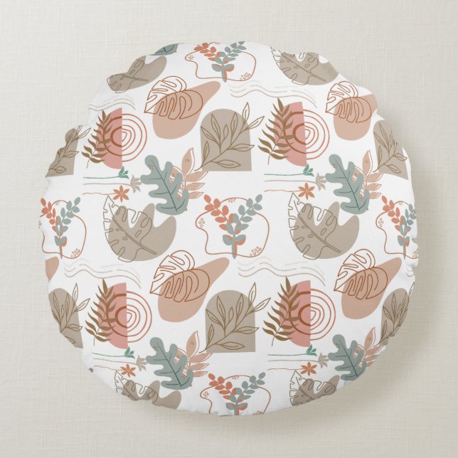 Almofada Redonda Padrão estético BOHO A11 (Frente)