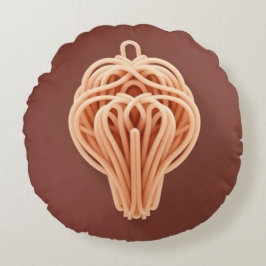 Almofada Redonda Padrão Exclusivo de Nó de Espaghetti